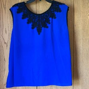 New with tag, blue sleeveless top